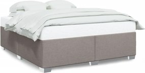 vidaXL tópszínű szövet ágykeret matrac nélkül 200 x 200 cm