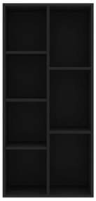 fekete szerelt fa könyvszekrény 50 x 25 x 106 cm