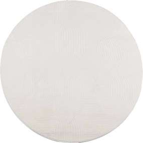 vidaXL IZA krémszínű rövid szálú skandináv stílusú szőnyeg Ø 80 cm