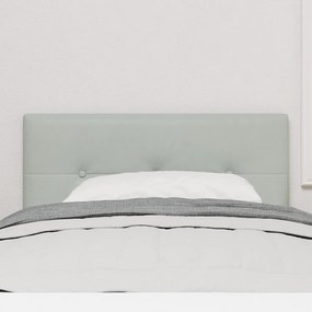 LED Fejtámla Gombos Foltos Világosszürke 80 cm Bársony