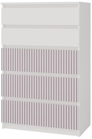 MIX M5 ARTEO komód 109, 70x109.5x40 cm, fehér-rózsaszín