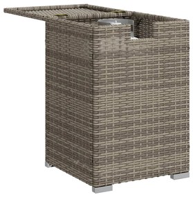 szürke polyrattan propántartály borító asztal 40 x 40 x 60 cm