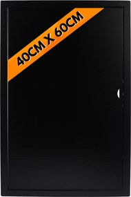 Fém Revíziós Ajtó Fekete, Pattintós, Revíziós Ajtó, 40x60cm