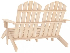 kétszemélyes fenyőfa kerti adirondack szék és zsámoly