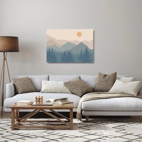 Üveg kép - Türkiz hegység N⁰1 (70x50 cm)