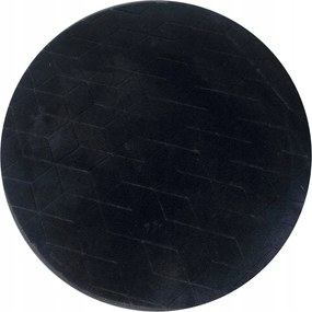 Szőnyeg Strado kerek Rabbit 3D 140 cm fekete