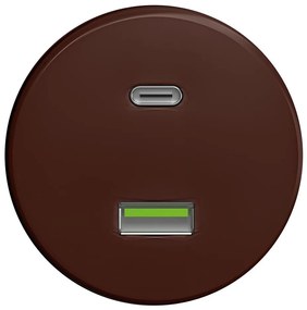 Kliklap - Retro USB aljzat A+C keret nélkül barna