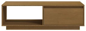 Mézbarna tömör fenyőfa dohányzóasztal 110 x 50 x 33,5 cm
