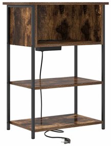 Éjjeliszekrény Füstölt tölgy 55 x 31 x 76 cm Faanyag