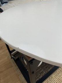 AKCIÓ Fehér kerek étkezőasztal KAMI 80x80 cm II. minőség