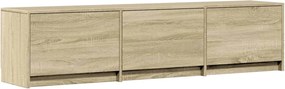 vidaXL TV szekrény leddel fiókkal Sonoma 165 x 34 x 40 cm Faanyag