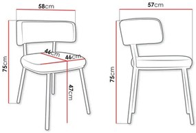 Étkezőszék Sorossa (smaragd + fekete) . 1103516