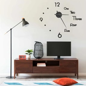 fekete modern 3D falióra 100 cm XXL