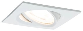 Paulmann 93471 Nova fürdőszobai beépíthető lámpa, 84 mmx84 mm, négyzet, billenthető, 3-step-dimming, fehér, 2700K melegfehér, GU10 foglalat, 460 lm, IP23