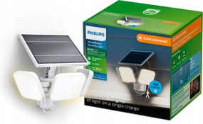 LED-es napelemes kerti lámpa Philips Zyren 24.5W IP65 Szürkületi Mozgásérzékelő