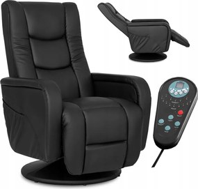 SPIKE forgó masszázsfotel, fekete műbőr