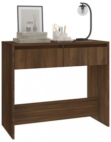 barna tölgyszínű szerelt fa dohányzóasztal 89x41x76,5 cm