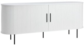Fehér komód tolóajtóval 180x76x45 cm Nola – Unique Furniture