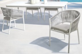 FLORENCIA exkluzív kültéri szék - szürke/fehér