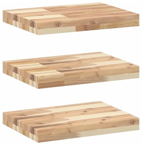 3 db kezeletlen tömör akácfa függőpolc 60 x 30 x 4 cm