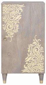 Széf polcokkal Szürke és Arany 40 x 33.5 x 75 cm Tömör mangófa