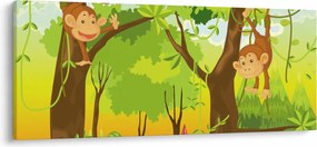 Kép - majmok (120x50 cm)