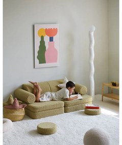 Zöld buklé gyerek kanapé 132 cm Settee – Wigiwama