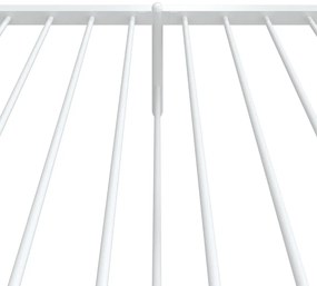 fehér fém ágykeret fej- és lábtámlával 90x200 cm