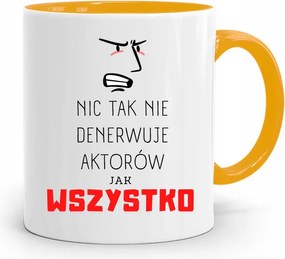 Színésznőnek Színésznő Bögre Sárga Születésnapi Ajándék fényképes nyomtatással