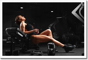 Poszterek keretben 60x40 Stretching az edzőteremben