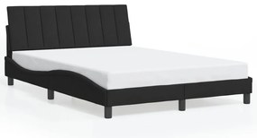 fekete bársony ágykeret matrac nélkül Hanko 140x200 cm