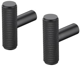 Fekete fali fém akasztó szett 2 db-os Rof – Blomus