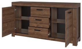 Komód Britt 2D3S (barna tölgy). 1052796