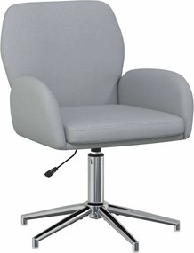 vidaXL forgatható íróasztali szék 54 x 58 x 90 cm Világosszürke Szövet