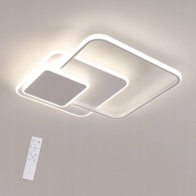 Lampa Sufitowa Led Wisząca Biala Kwadrat Nowoczesna Ściemnialna+pilot 48W