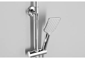 Aqualine FACTOR zuhanyszett csillogó króm kivitelben, csapteleppel