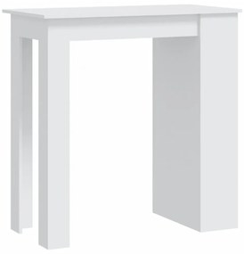 fehér szerelt fa bárasztal tárolórekesszel 102 x 50 x 103,5 cm