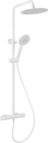 DRAGOR matt fehér termosztátos zuhanyszett