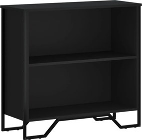 vidaXL fekete szerelt fa könyvszekrény 80 x 31 x 74,5 cm