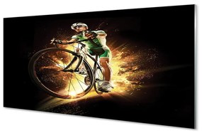 Akrilkép Bike fekete háttér 120x60 cm 2 fogas