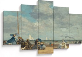 Kép - Eugène Boudin, Beach  at Trouville, reprodukciók (150x105 cm)