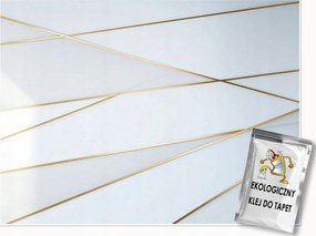 Fotótapéta Absztrakt Fehér Arany Hálószoba Nappali Tapéta Flizelina 200x140