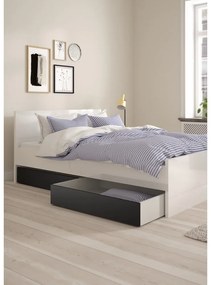 Fekete ágy alatti fiók szett 2 db-os 90x190-140x190 cm Naia – Tvilum