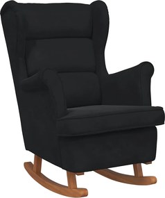 vidaXL Hintaszék párnával Fekete 92 x 71 x 100 cm Furnér