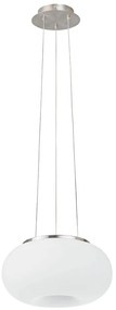 Fehér-ezüstszínű függőlámpa üveg búrával ø 28 cm OPTICA – EGLO