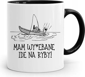 Fekete Bögre Horgászoknak Mam*ebane nyomott mintával