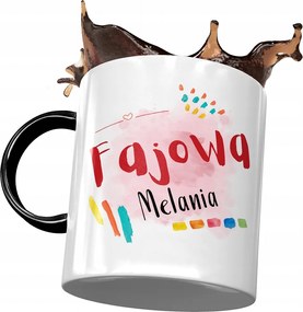 Fekete Bögre Melania Feleség Barátnő Ajándék Nyomtatott Fotóval