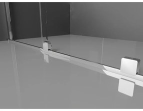 Mexen Velar Duo, tolózuhanyajtó nyitáshoz 140 cm, 8 mm-es matt üveg, króm, 871-140-000-32-01