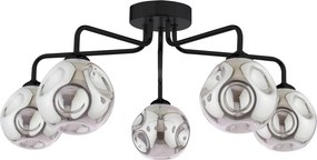 Dar Lighting modern mennyezeti lámpa feya matt fekete füstös darfey0522-28
