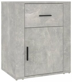 betonszürke szerelt fa éjjeliszekrény 50 x 36 x 60 cm